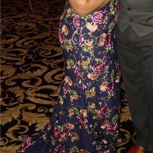 Jovani Pink and Blue Sleeveless Maxi Gown